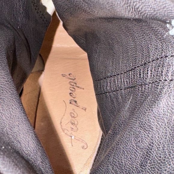 Free People Wild Rose Slouch Fringe Boots in Black size EU 37 - Picture 5 of 9